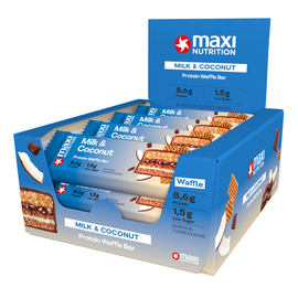 Maxi Nutrition 12x Maxi Nutrition Waffle Protein Bar Milk & Coconut (40 gr)