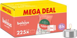 Bolsius 5x Bolsius Duurzaam Theelicht 8-Uur Zak Wit (45 stuks)