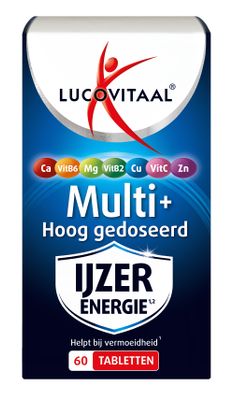 Lucovitaal Multi+ IJzer Energie Hoog gedoseerd (60 tabletten) 60 tabletten