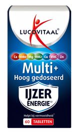 Lucovitaal Lucovitaal Multi+ IJzer Energie Hoog gedoseerd (60 tabletten)