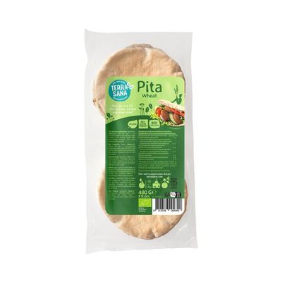 TerraSana Pitabroodjes Tarwe (480 gr) 480 gr