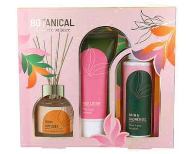 Botanicals Geschenkset Geurstokjes, Bodylotion En Douchegel (1 set) 1 set
