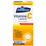 Davitamon Vitamine C + Extra D3 Bruistabletten Citroensmaak (30 tabletten) 30 tabletten thumb