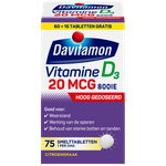 Davitamon Vitamine D3 20mcg (75 tabletten) 75 tabletten thumb