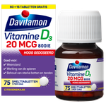 Davitamon Vitamine D3 20mcg (75 tabletten) 75 tabletten thumb