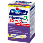 Davitamon Vitamine D3 20mcg (75 tabletten) 75 tabletten thumb