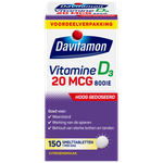 Davitamon Vitamine D3 20mcg (150 tabletten) 150 tabletten thumb