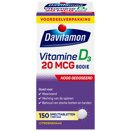 Davitamon Davitamon Vitamine D3 20mcg (150 tabletten)