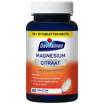 Davitamon Magnesiumcitraat & Magnesiumoxide (60 tabletten) 60 tabletten