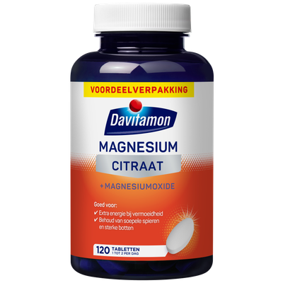 Davitamon Magnesiumcitraat & Magnesiumoxide (120 tabletten) 120 tabletten