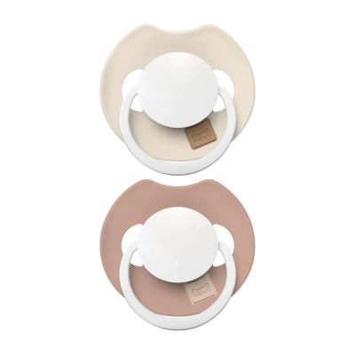 Difrax Glow Dynamic Fopspeen 18+M Prime 2St. Ivory/ Blush (2 stuks) 2 stuks