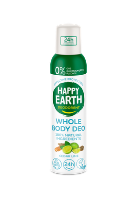 Happy Earth 100% Natural Whole Body Deo Spray Cedar & Lime (100 ml) 100 ml