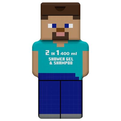 Minecraft Steve 2D Shower Gel & Shampoo 2 In 1 (400 ml) 400 ml