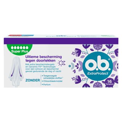 o.b. Extra Protect Tampons Super + Comfort (16 stuks) 16 stuks