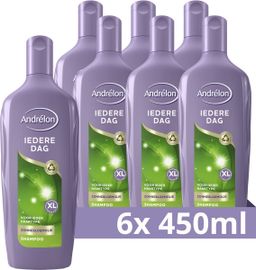 Andrelon 6x Andrelon Shampoo Iedere Dag XL Formaat (450 ml)