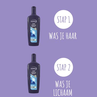 6x Andrelon Shampoo Men Hair & Body (300 ml) 6 x 300 ml