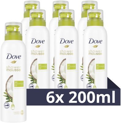 6x Dove Shower mousse coconut oil (200 ml) 6 x 200 ml