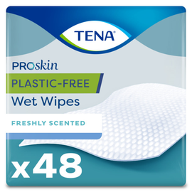 Tena Tena Wet Wipes Plastic Free (48 stuks)