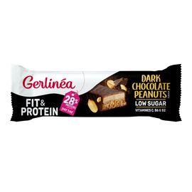 Gerlinéa Gerlinea Fit & Protein Dark Chocolate Peanuts Reep (45 gr)