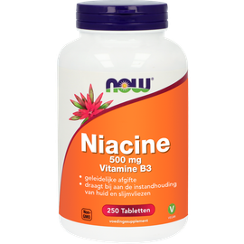 Now Now Niacine 500 mg vitamine B3 geleidelijke afgifte (250 tabletten)