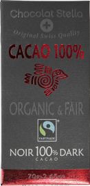 Chocolat Stella Chocolat Stella Chocolate-Bar Dark 100% (70 gr)