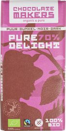 Chocolatemakers Chocolatemakers Chocoladereep Puur Delight 70% (80 gr)