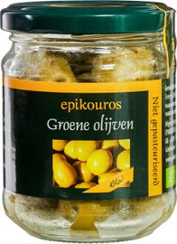 Epikouros Epikouros Olijven Raw Groen Met Pit (110 gr)
