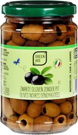 GreenAge GreenAge Zwarte-Olijven Zonder Pit (280 gr)