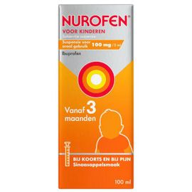 Nurofen Nurofen Kind 100 mg/5 ml Suspensie Sinaasappel Suikervrij (100 ml)
