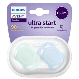 Avent Avent Fopspeen 0-2M Ultra Start Groen/Blauw (2 stuks)