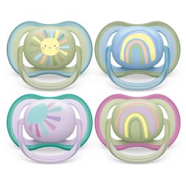 Avent Avent Fopspeen 0-6M Ultra Air Zon/Regenboog Mix (2 stuks)