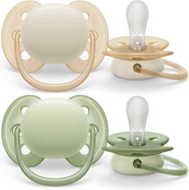 Avent Avent Fopspeen 0-6M Ultra Soft Beige/Licht Groen (2 stuks)