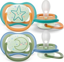 Avent Avent Fopspeen 18M+ Ultra Air Night Ster/Maan (2 stuks)