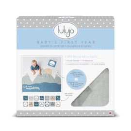 Lulujo Lulujo Swaddle&Cards I Will Move Mountains (1 set)