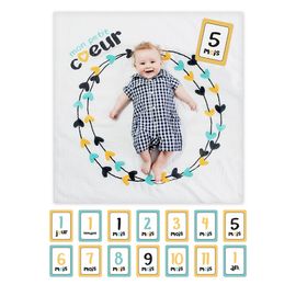 Lulujo Lulujo Swaddle&Cards Mon Petit Coeur (1 set)