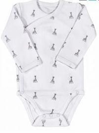 Sophie De Giraf Sophie De Giraf Overslag Romper 54Cm Wit (1 stuk)