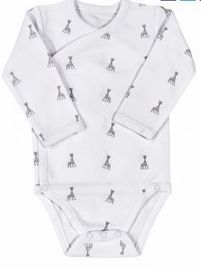Sophie De Giraf Sophie De Giraf Overslag Romper 60Cm Wit (1 stuk)