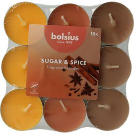 Bolsius Bolsius Geurtheelicht Multi Colour Brick 18 Sugar & Spice (18 stuks)