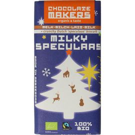 Chocolatemakers Chocolatemakers Kerstreep Milky Speculaas Bio (80 gr)
