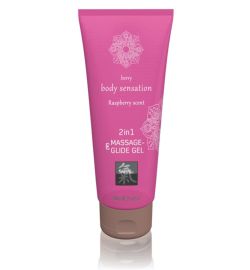 Shiatsu Shiatsu Massage- & Glide Gel 2 in 1 - Framboos (200mL)