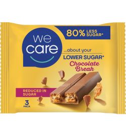 WeCare WeCare Less sugar reep chocolate break (3x21,5 gr)
