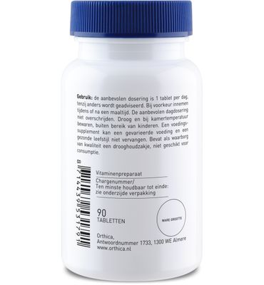Orthica Vitamine B5 pantotheenzuur-250 (90tb) 90tb