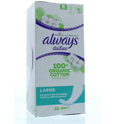 Always Dailies cotton protection inlegkruisjes large (32st) 32st