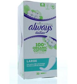Always Always Dailies cotton protection inlegkruisjes large (32st)
