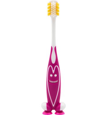 Better Toothbrush Tandenborstel kids happy face roze (1st) 1st