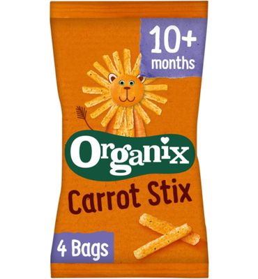 Organix Carrot stix 10+ maanden 15 gram bio (4x15g) 4x15g