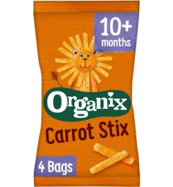 Organix Organix Carrot stix 10+ maanden 15 gram bio (4x15g)