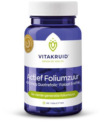 Vitakruid Actief foliumzuur 400 mcg (100tb) 100tb