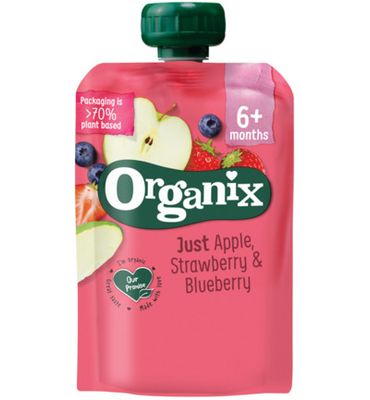 Organix Apple strawberry blueberry 6+ maanden bio (100g) 100g