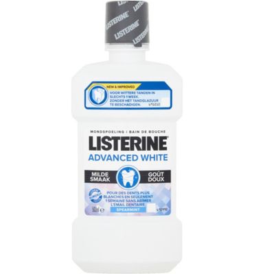 Listerine Mondwater advanced white mild (500ml) 500ml